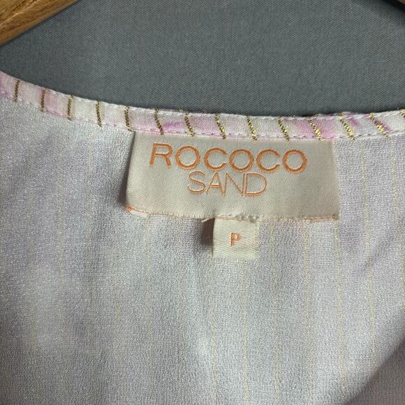 Rococo Sand Lilac Floral Mini Cover Up Dress Purple Size P - Picture 8 of 9